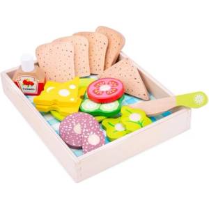 New Classic Toys Кутия за обяд и пикник - дървени храни (CLAS_10591)
