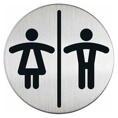 Informačný piktogram, samolepiaci, DURABLE Dámske Pánske WC
