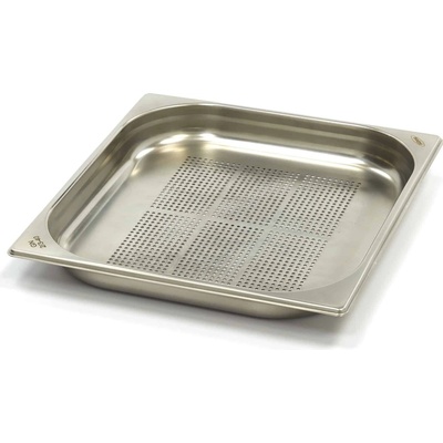 Maxima Gastronádoba 2/3 GN - perforovaná - hĺbka 4 cm - 32,5 x 35,4 cm - nerezová oceľ