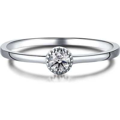 Meucci Stříbrný prsten se zirkonem SYR033