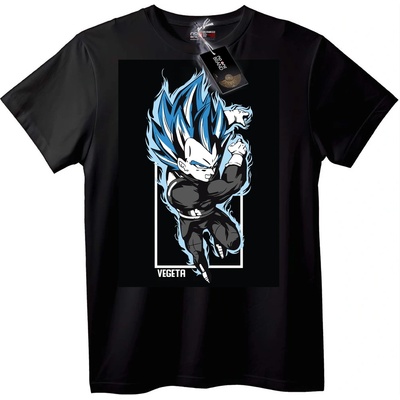 NOONEBRAND Тениска Vegeta със синя коса - XL, White