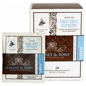 Harney & Sons Earl Grey Imperial 30 hedvábných pyramidiálních sáčků v plechové dóze