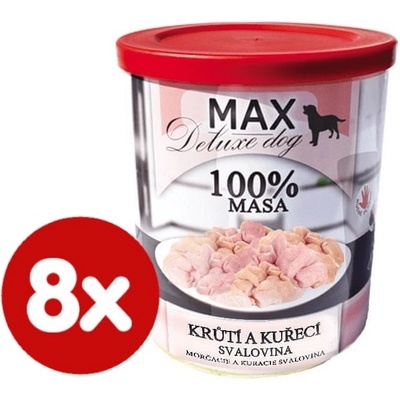 Max deluxe s morčacím a kuracím mäsom 8 x 800 g