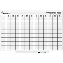 ROCADA Skin Planner 6420YP roční plánovací kalendář (EN), 115 x 75 cm lakovaná, bílá