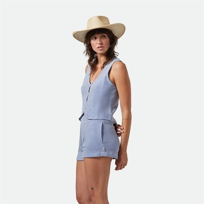 Brixtonkraťasy The Weekend Cross Loop Terry T Off White/Electric Indigo