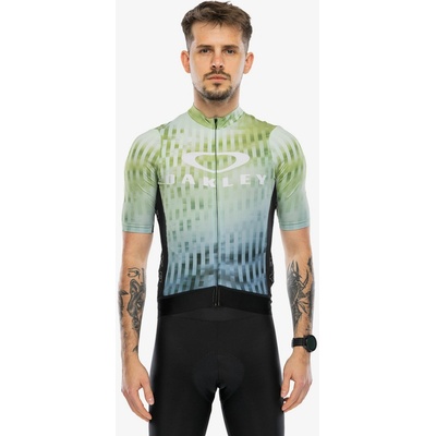 Oakley Icon Training Jersey Green Glitch Print