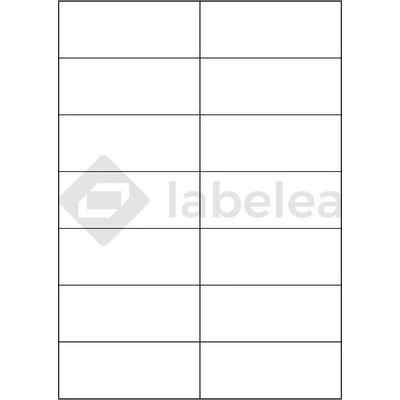 Labelea Samolepiace etikety 105x42,3 mm biele papierové, na hárku A4, pre laserovú a atramentovú tlač, Farba etikiet Biela, Počet hárkov v balení 1000 EPM105042W014J