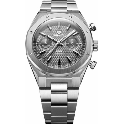Nivada Grenchen F77 Chrono Meca Grey - Steel Bracelet