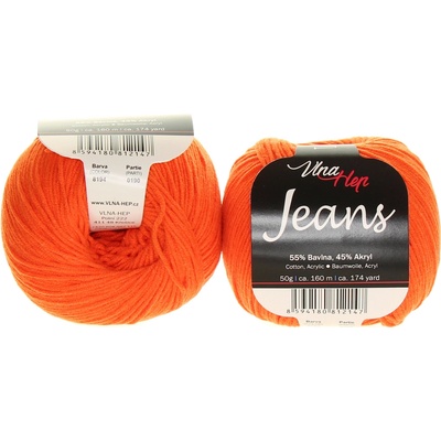 Vlna Hep Jeans oranžová 8194