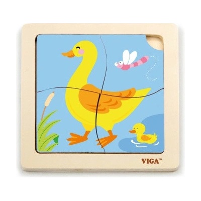 Viga puzzle 4 dílky kachna