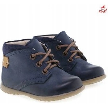 Emel es 2440-17 kotníkové boty dětské kožené orlando tmavě modré