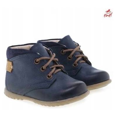 Emel es 2440-17 kotníkové boty dětské kožené orlando tmavě modré
