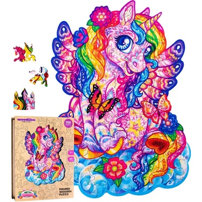 Puzzler Dřevěné Pohádkový jednorožec 100 dielov