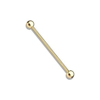 Šperky4U Industrial piercing ID01030-GD