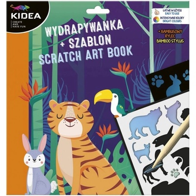 Škrabací obrázky Zvířata 3 listy a šablona
