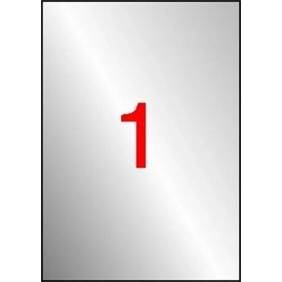 APLI Etikety, 210x297 mm, polyester, odolné voči poveternostným podmienkam, APLI, strieborné, 20 etikiet/bal