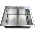 Inter Ceramic Кухненска мивка алпака ick 5032 - еднокоритна, за вграждане, сребрист хром, 50×42×20 см (ick 5032) Мивка за вграждане