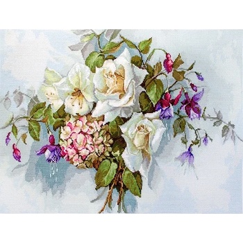 Luca-S Букет с рози - гоблен със схема bА2363