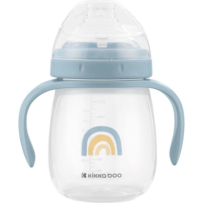 KikkaBoo Чаша със силиконов накрайник 240мл Stripy Friends (31302030107)