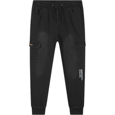 Kugo chlapecké ryflové tepláky CK0936 černé