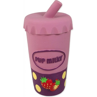Dog Fantasy Hračka Latex kelímek mléčný koktejl se zvukem 14,5 cm – Sleviste.cz