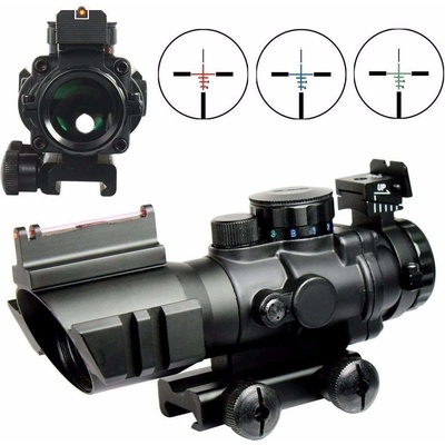 Rhino 4x32 s prisvietením červená modrá zelená na 22mm