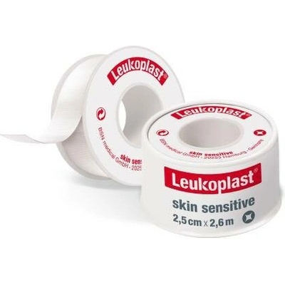 Leukoplast Skin Sensitive náplast na cívce 2,5 cm × 2,6 m