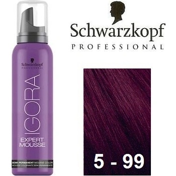 Schwarzkopf Igora Expert Mousse 5-99 svetlá hnedá fialová 100 ml
