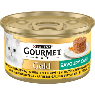 Gourmet Gold Savoury Cake s kuracím mäsom a mrkvou 48 x 85 g