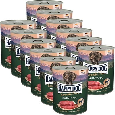 Happy Dog Pferd Pur Montana koňská 12 x 800 g