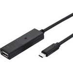 Roline Кабел Roline Value 12.99. 1112, от USB C(м) към USB A(ж), 10 m, черен (12.99.1112)
