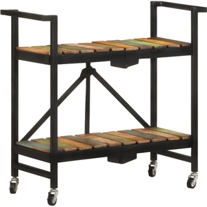 vidaXL Кухненска количка, 87x36x81 см, регенерирано дърво масив (321711)
