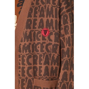 Icecream Жилетка с вълна Text Print Cardigan (IC24215)