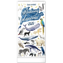 NOTIQUE Nástěnný Rodinný plánovací Animalium 21 x 42 cm 2026