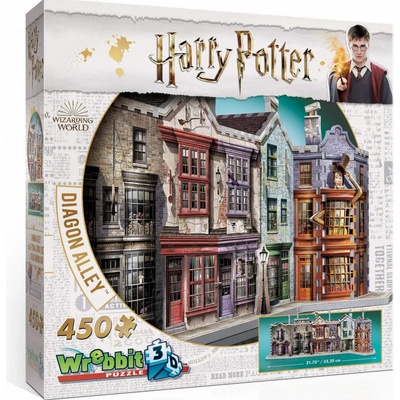Wrebbit 3D puzzle Harry Potter Příčná ulice 450 ks – Zboží Dáma