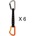 Petzl Примки с карабинери PETZL Spirit Express 17cm 6-Pack