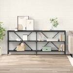 vidaXL Конзолна маса Черния дъб 180 x 30 x 75 см Инженерна дървесина (881907)
