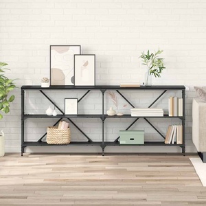 vidaXL Конзолна маса Черния дъб 180 x 30 x 75 см Инженерна дървесина (881907)