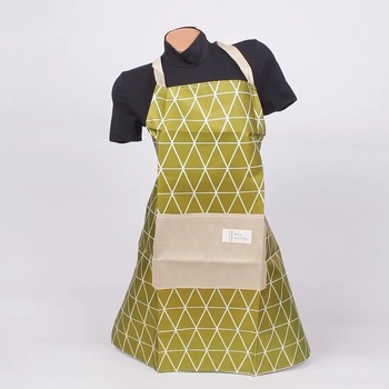 Image 1 of Готварска престилка в зелено на триъгълници