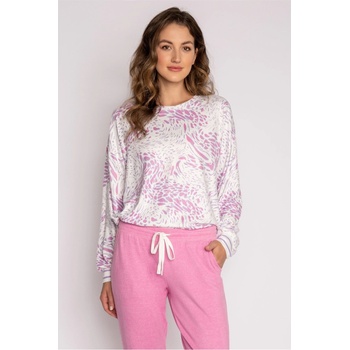 PJ Salvage wild lavender Top. - Off-White