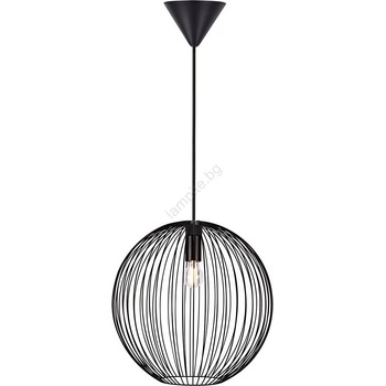 Nordlux - Пендел BERONI на кабел 1xE27/60W/230V черен Ø 35 см (NX0698)
