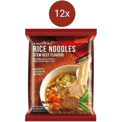 Mama instantní rýžové nudle s příchutí hovězí 12 x 55 g