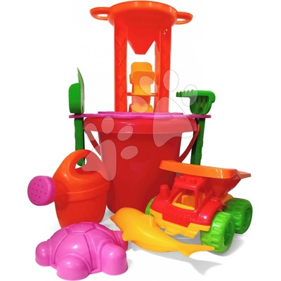 Smoby Kbelík set s mlýnem a nákladním autíčkem s bábovičkou a konvičkou výška kbelíku 18 cm od 18 měsíců
