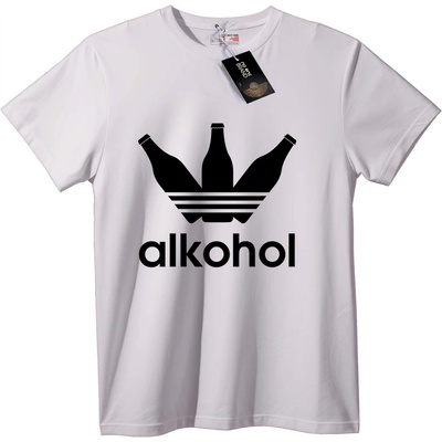 NOONEBRAND Тениска Алкохолен Пародиен Бранд - 2XL, Black