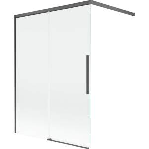 Mexen Rox двукрилен душ параван, плъзгащ се 120 x 150 cm, прозрачен, матов сив - (8C9-120-003-66-00)