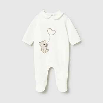 Mayoral Гащеризон Мръсно бял за новородено момиче с мече Mayoral