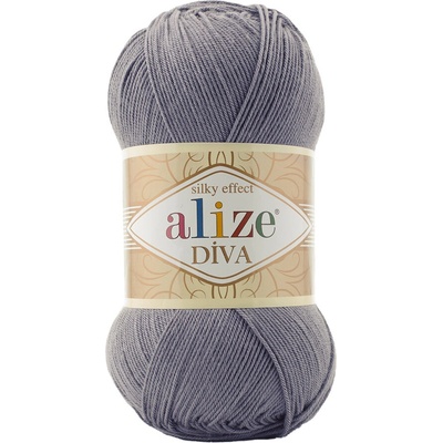 Alize příze Diva 348 tmavě šedá