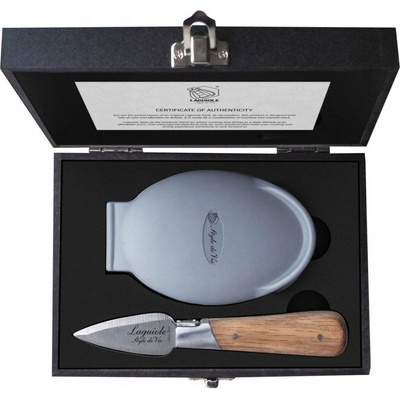 Nůž na ústřice 5 5 cm Style De Vie dubové dřevo Laguiole Elegantní krabička