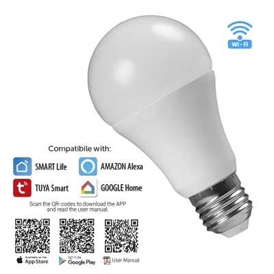 WiFi Smart LED крушка, 8W, E27, RGB+4200K, 270°, 220-240V AC (0784)