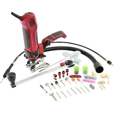 STREND PRO Bruska přímá vysokoobrátková 550W, multifunkční frézka s příslušenstvím